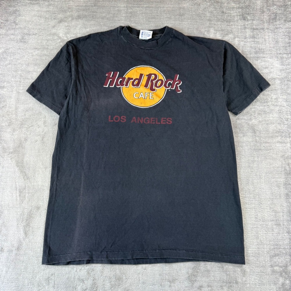 Hard Rock Cafe Shirt Mens XL Black Los Angeles Vintage 90s Single Stitch USA